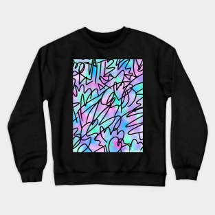 Pastel Retro Watercolour Abstract Leotard Crewneck Sweatshirt